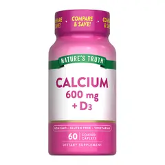 NATURE'S TRUTH - Calcio Natures Truth - Calcium 600 mg con Vitamina D3 60 cápsulas