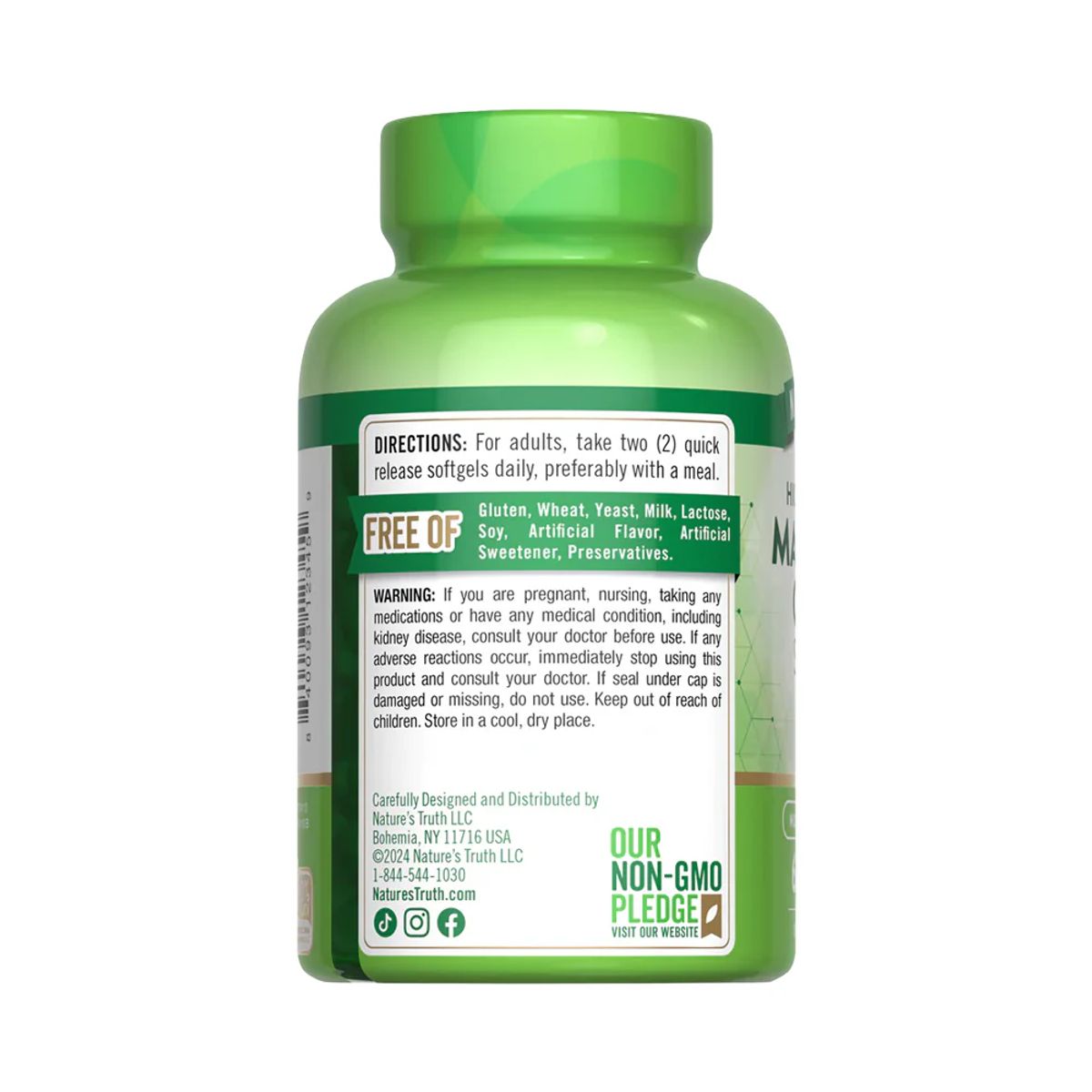 NATURE'S TRUTH - Citrato de Magnesio Natures Truth - Magnesium Citrate 250 mg 60 cápsulas