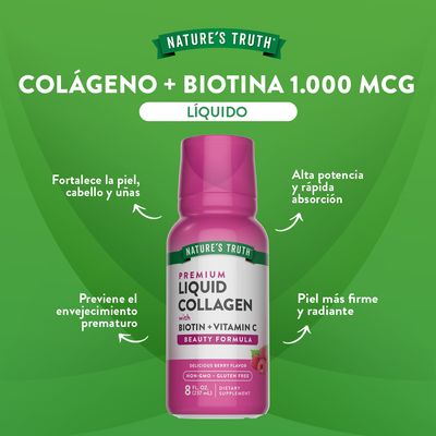 Imagen 2 del producto Colageno Natures Truth - Colágeno Líquido + Biotina + Vitamina C 237ml