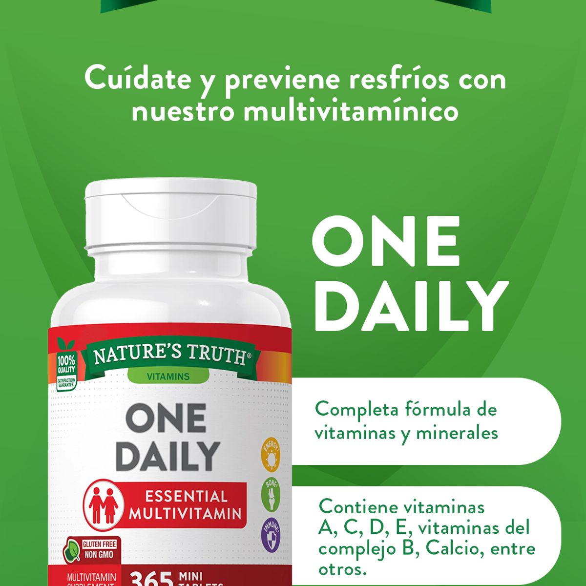 NATURE'S TRUTH - Multivitamínico Natures Truth - One Daily 100 cápsulas