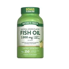 NATURE'S TRUTH - Omega 3 Natures Truth - Fish Oil 2000 mg con esencia de limón 250 cápsulas