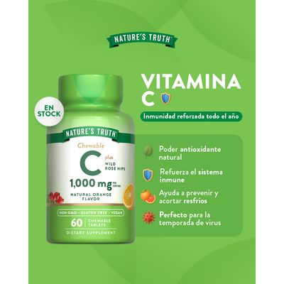 Imagen 2 del producto Vitamina C Natures Truth - Vitamina C 1000 mg con Wild Rose Hips 100 comprimidos