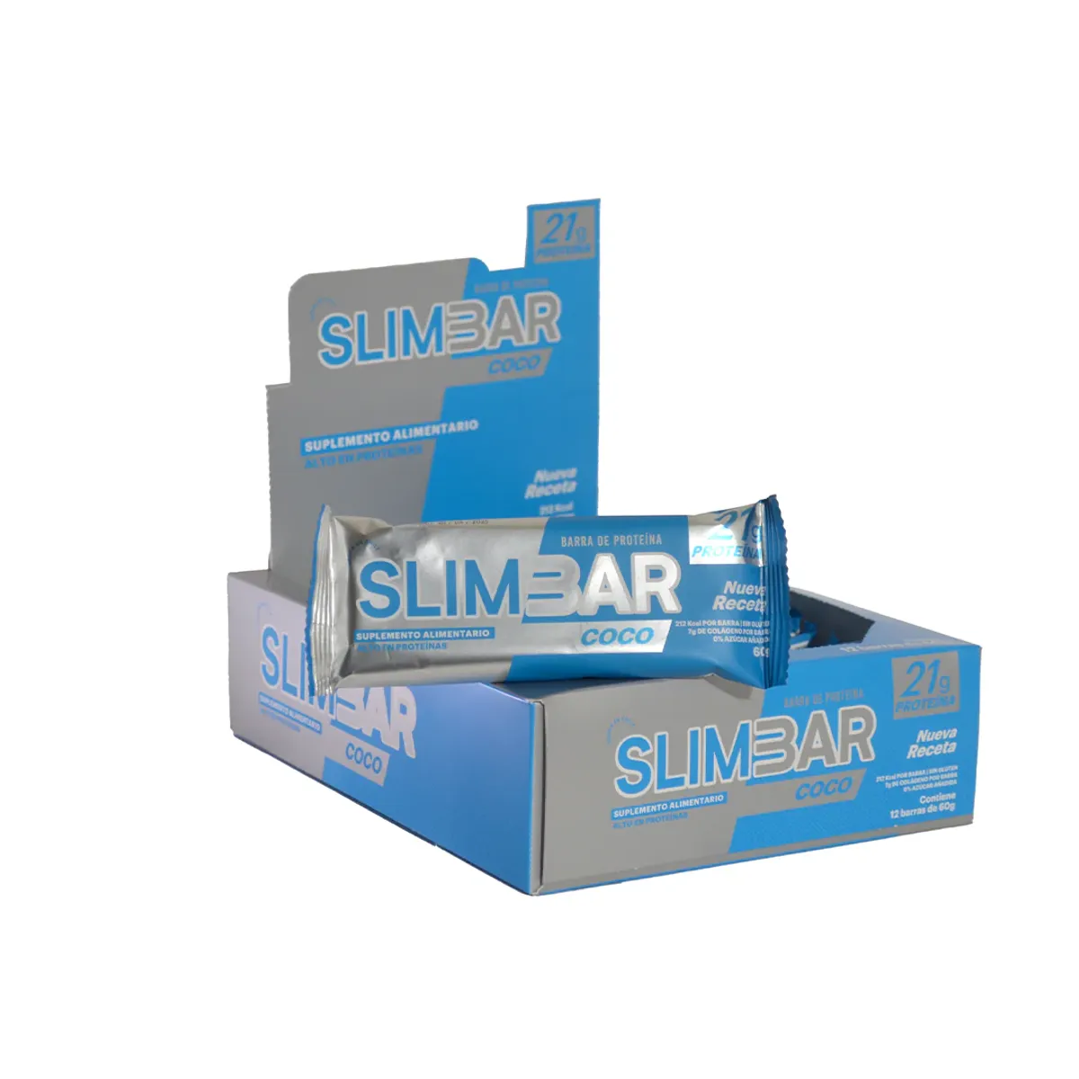 SLIMBAR - Barra de proteina Slimbar - Coco 12 unidades