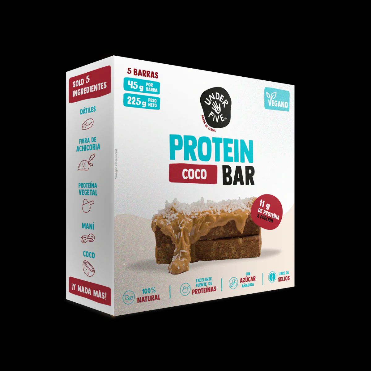 UNDERFIVE - Barra de proteina Underfive - Coco 5 unidades