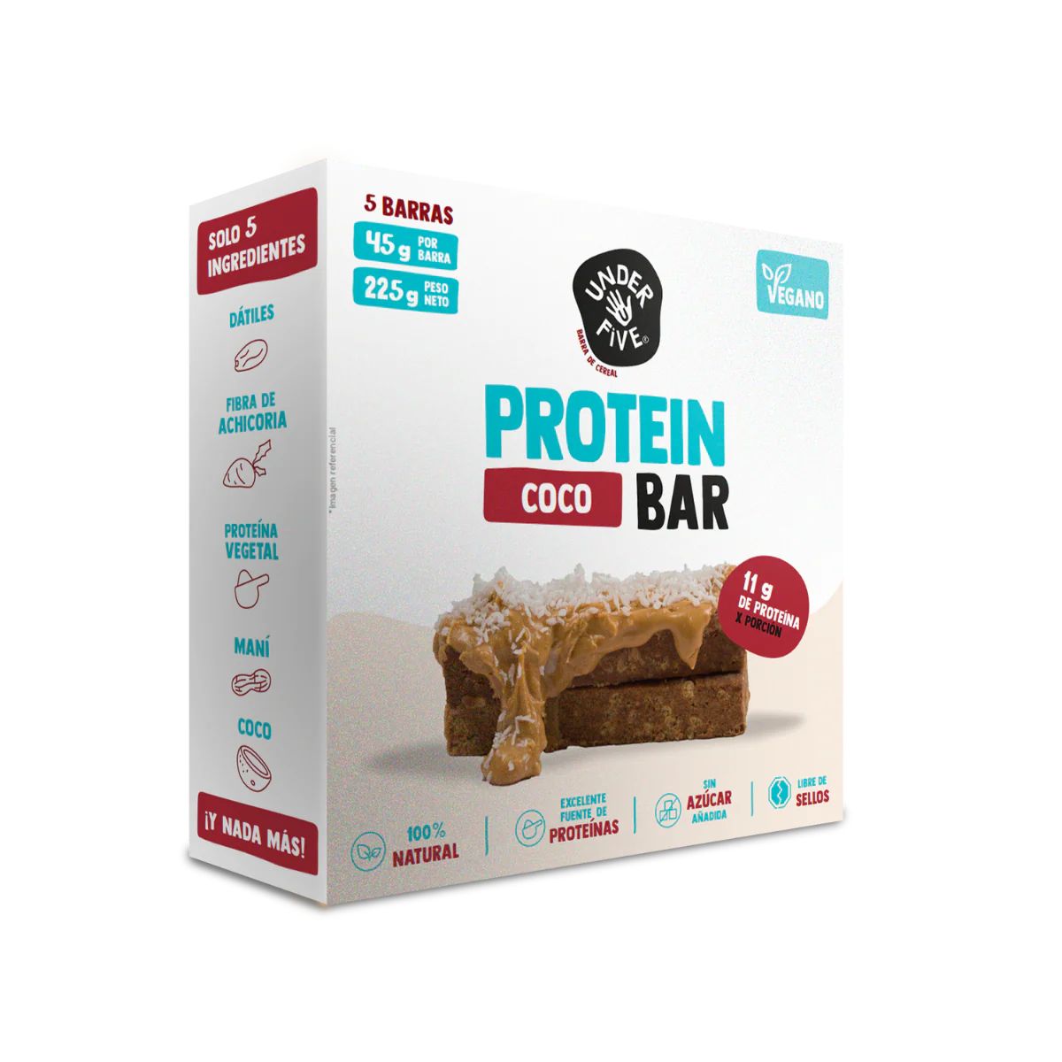 UNDERFIVE - Barra de proteina Underfive - Coco 5 unidades