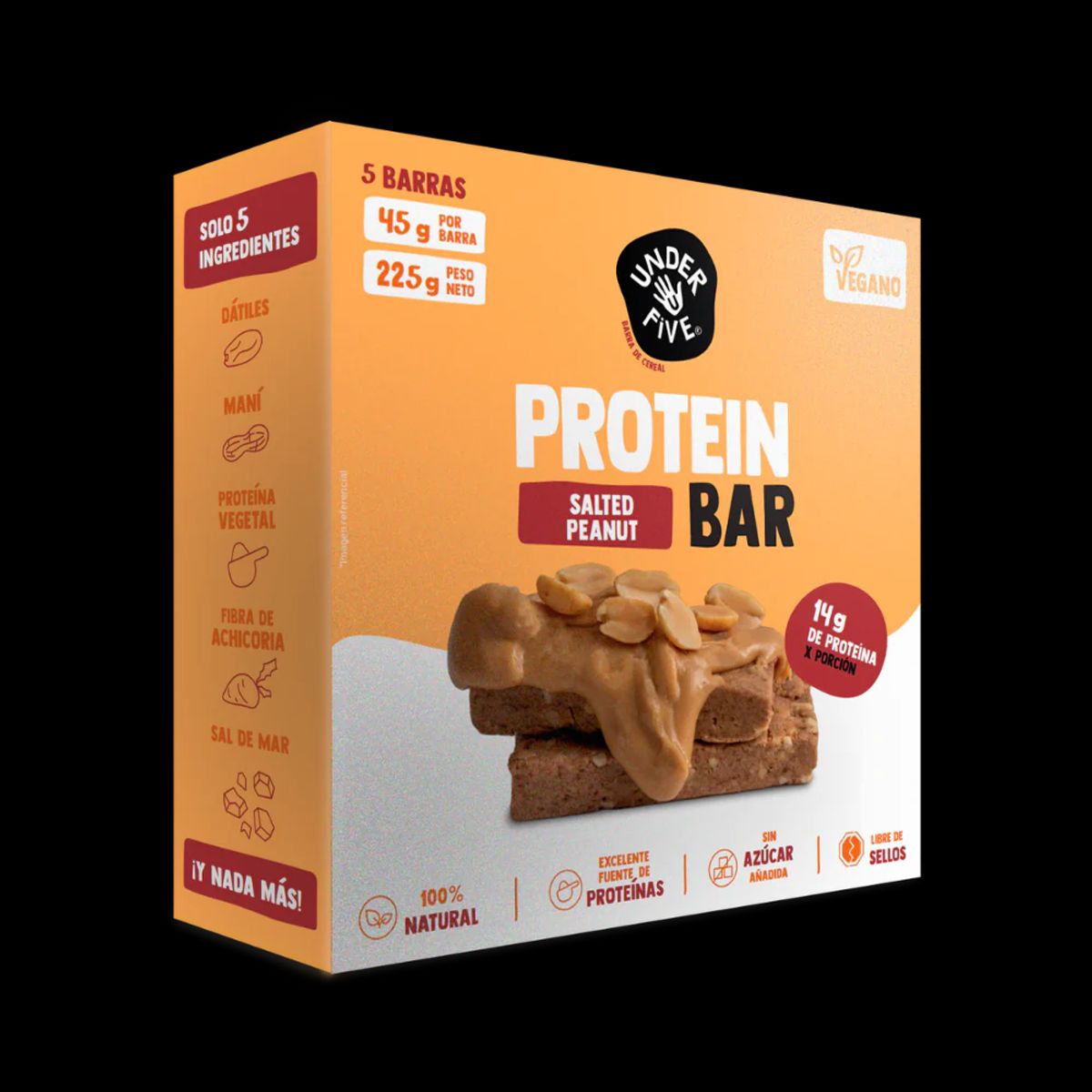 UNDERFIVE - Barra de proteina Underfive - Salty Peanut 5 unidades