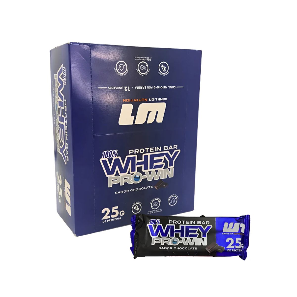 WINKLER NUTRITION - Barra de proteina Winkler Nutrition - Chocolate 12 unidades