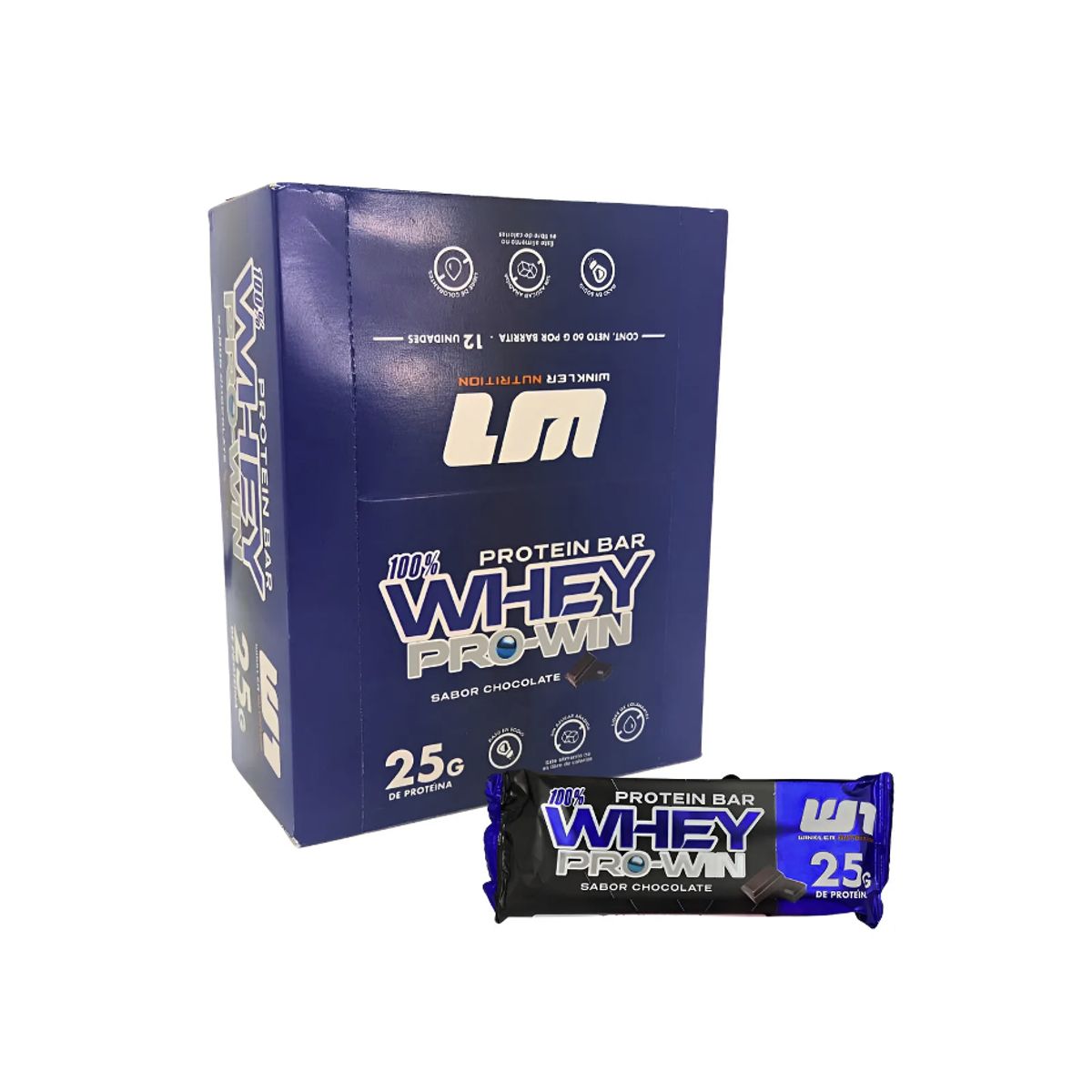 WINKLER NUTRITION - Barra de proteina Winkler Nutrition - Chocolate 12 unidades