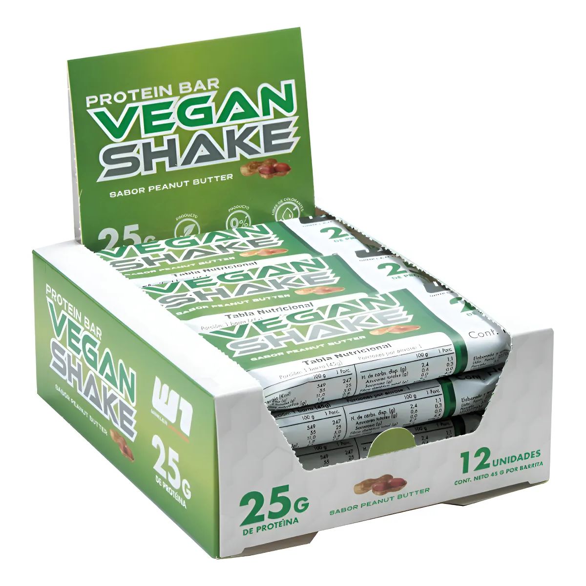 WINKLER NUTRITION - Barra de proteina Winkler Nutrition - Vegan Peanut Butter 12 unidades