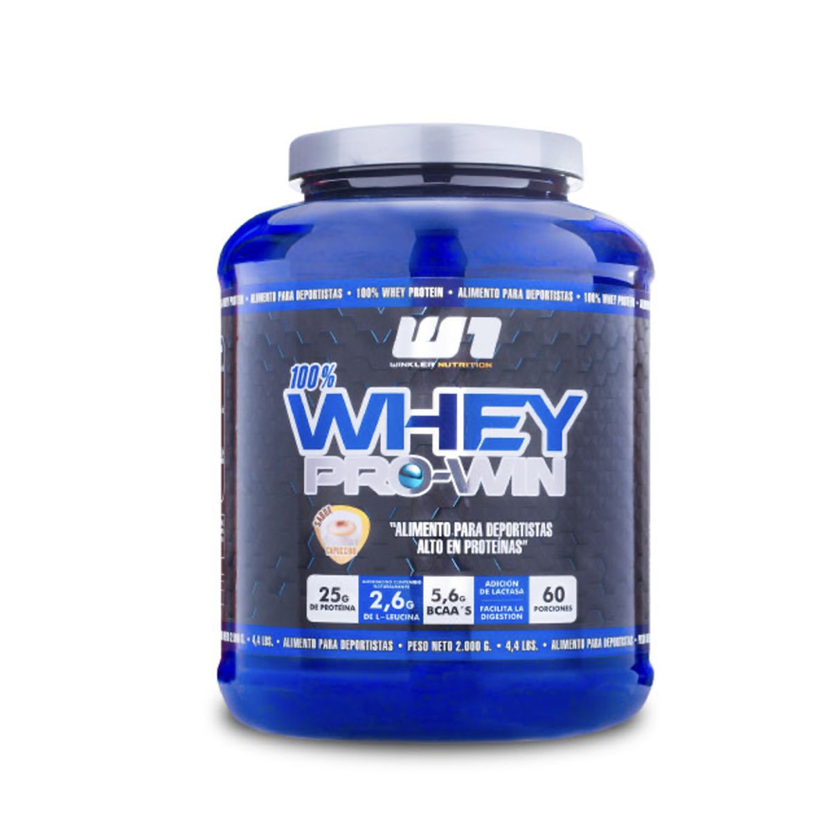 WINKLER NUTRITION - Proteina en polvo Whey Winkler Nutrition ProWin - Capuccino 2 kg 60 servicios