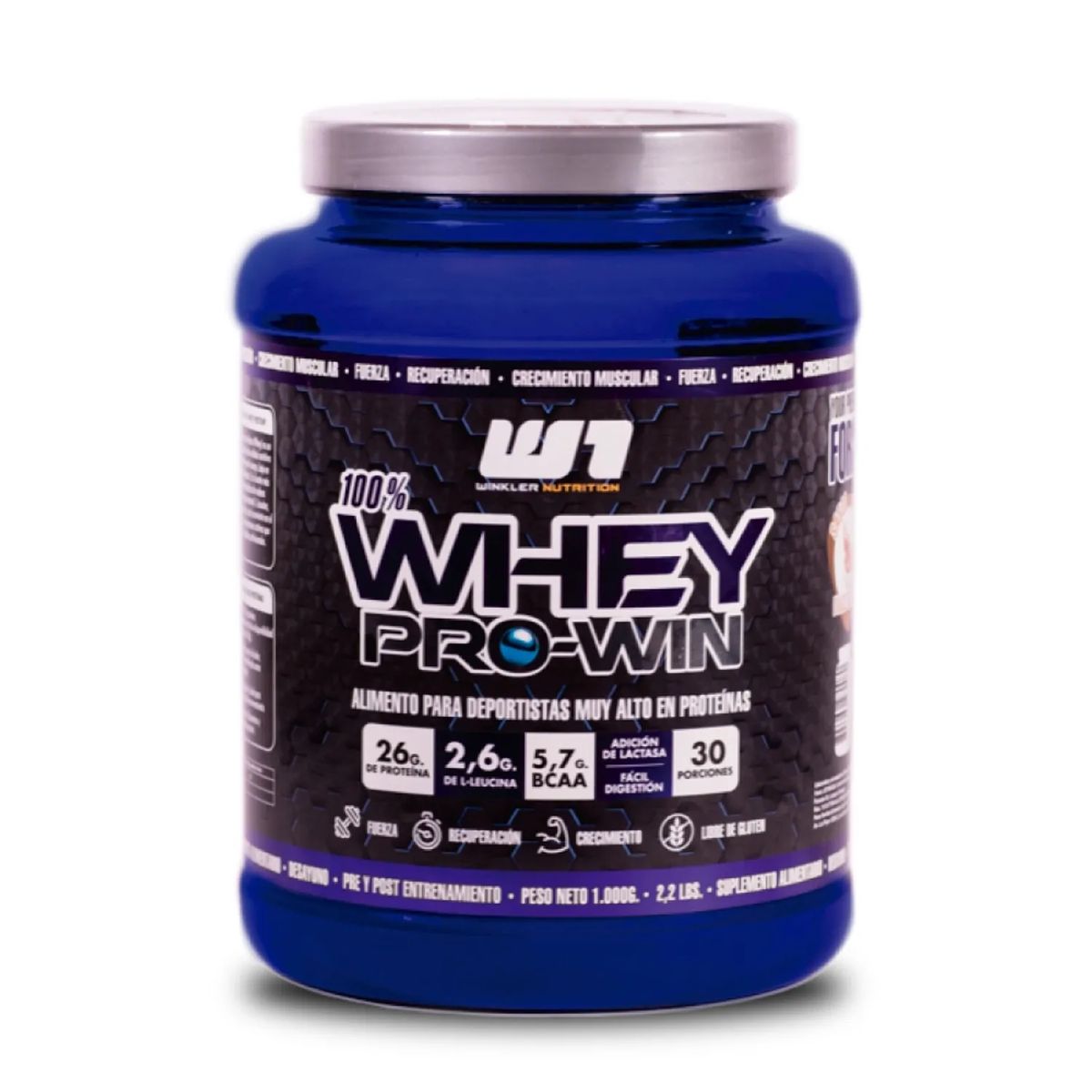 WINKLER NUTRITION - Proteina en polvo Whey Winkler Nutrition ProWin - Cookies & Cream 1 kg 30 servicios