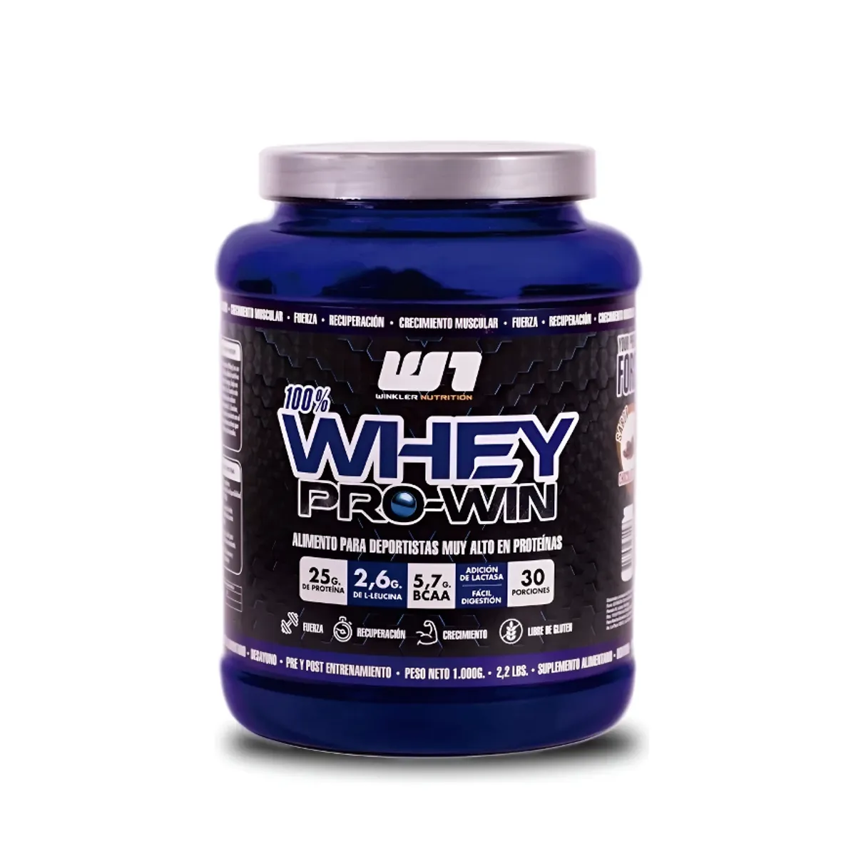 WINKLER NUTRITION - Proteina en polvo Whey Winkler Nutrition ProWin - Vainilla 1kg 30 servicios