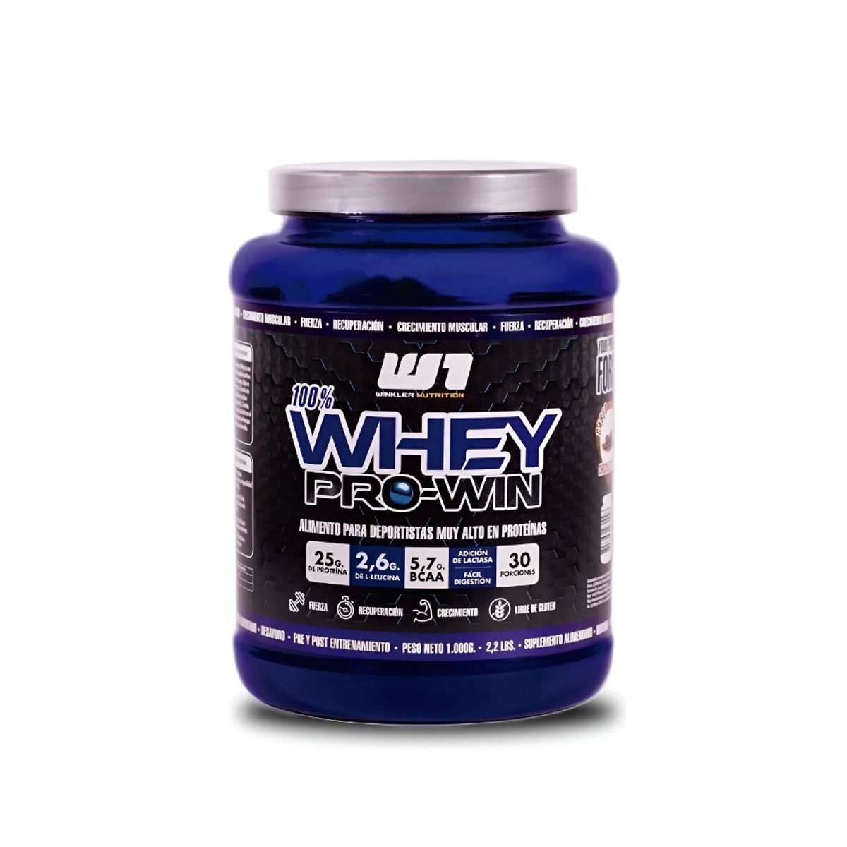 WINKLER NUTRITION - Proteina en polvo Whey Winkler Nutrition ProWin - Vainilla 1kg 30 servicios