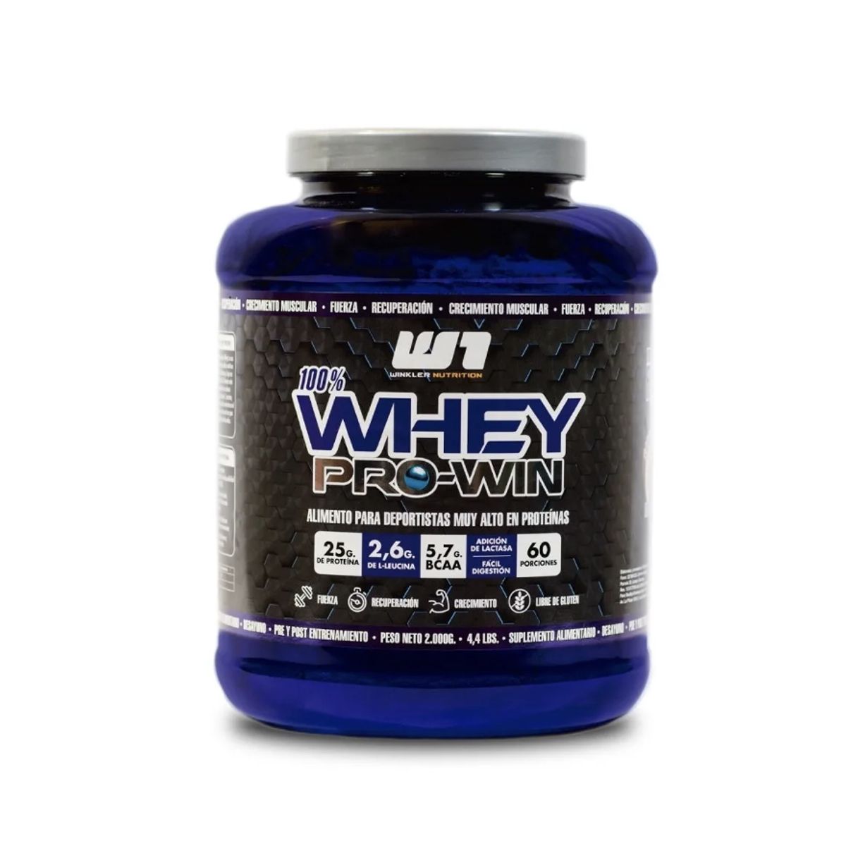 WINKLER NUTRITION - Proteina en polvo Whey Winkler Nutrition ProWin - Vainilla 2 kg 60 servicios