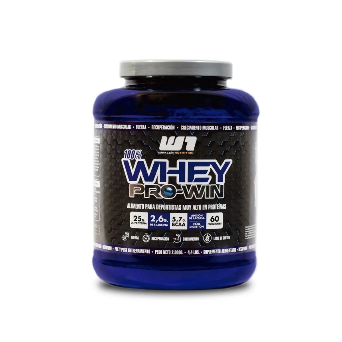 WINKLER NUTRITION - Proteina en polvo Whey Winkler Nutrition ProWin - Vainilla 2 kg 60 servicios