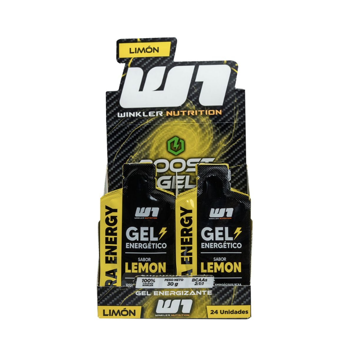 WINKLER NUTRITION - Gel Energético Winkler Nutrition - Limon 24 unidades 30ml cu