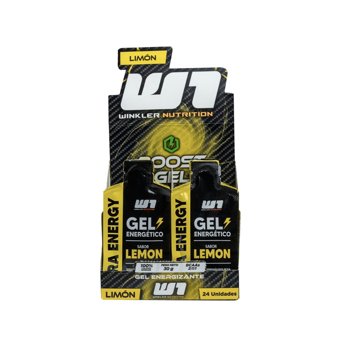 WINKLER NUTRITION - Gel Energético Winkler Nutrition - Limon 24 unidades 30ml cu