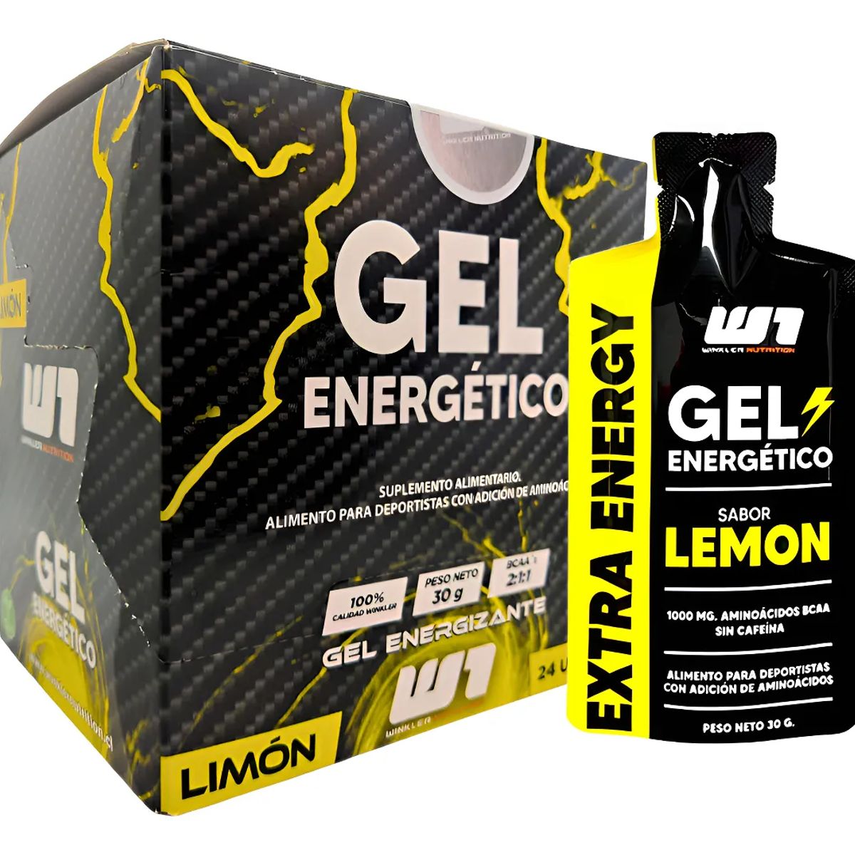 WINKLER NUTRITION - Gel Energético Winkler Nutrition - Limon 24 unidades 30ml cu