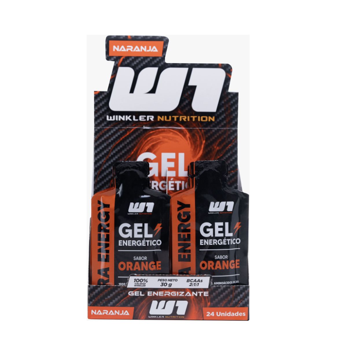 WINKLER NUTRITION - Gel Energético Winkler Nutrition - Naranja 24 unidades 30ml cu