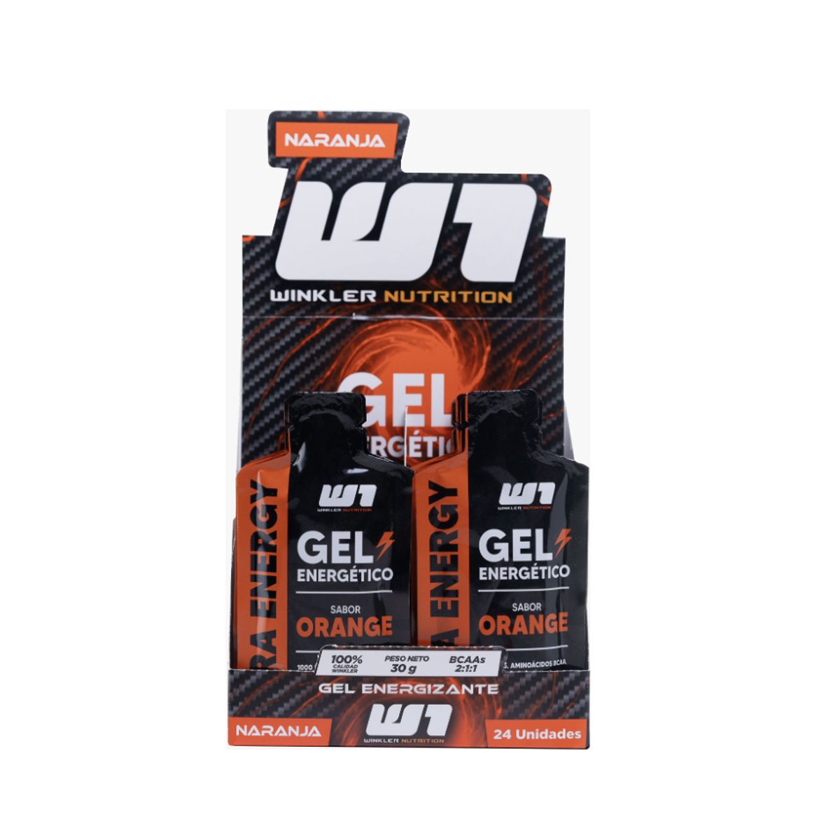 WINKLER NUTRITION - Gel Energético Winkler Nutrition - Naranja 24 unidades 30ml cu