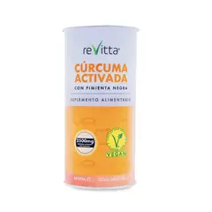 REVITTA WELLNESS - Cúrcuma Activada Revitta - Curcuma + Pimienta Negra 200 gr 80 servicios