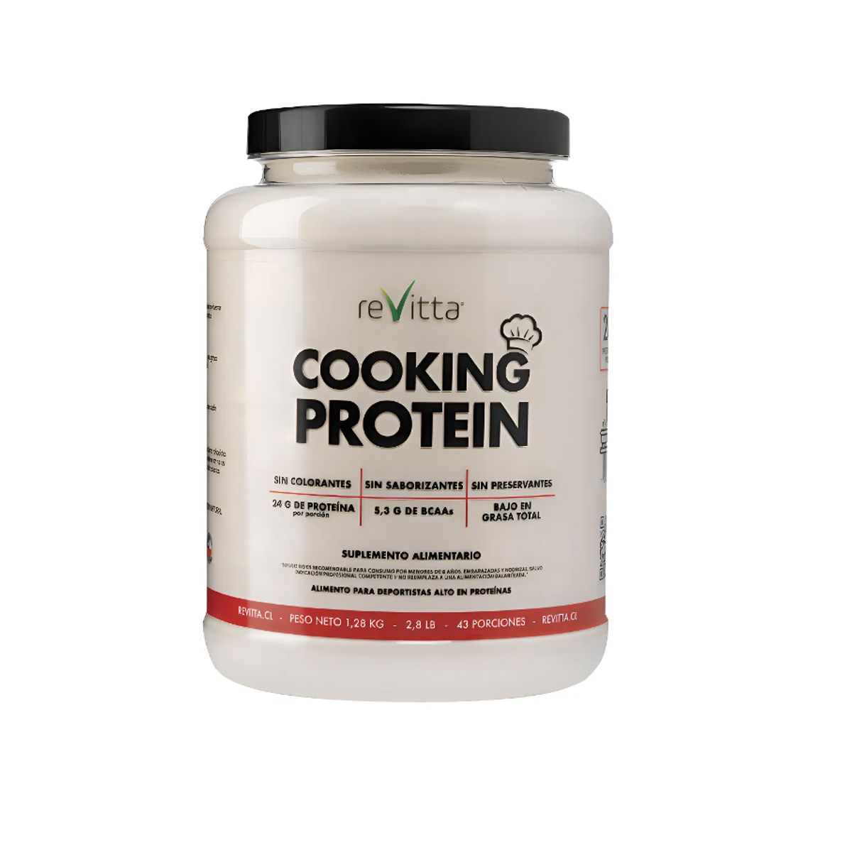 REVITTA WELLNESS - Proteina en polvo Whey Revitta - Cooking Protein 128 kg 43 servicios