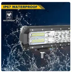 GENERICO - Barra Led Blanca Neblinero 66CM 360w 12v 120 Leds Camiones