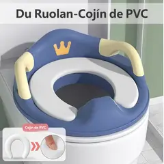 OASIS - Tapa Baño Niño Adaptador Asiento Wc Acolchado Con Manijas