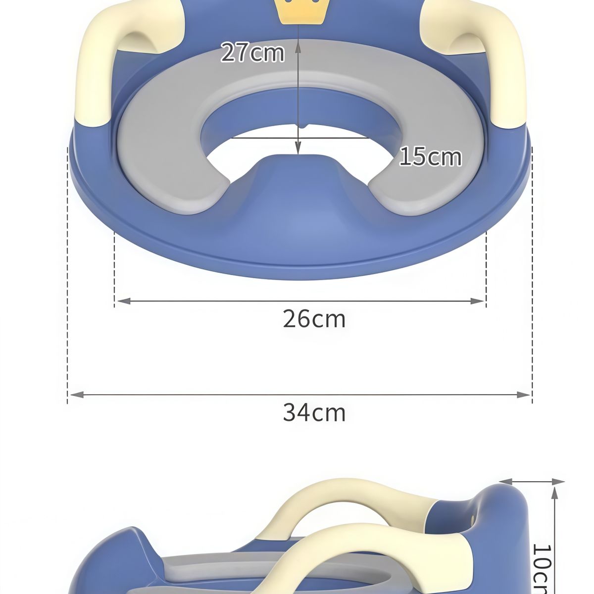 OASIS - Tapa Baño Niño Adaptador Asiento Wc Acolchado Con Manijas