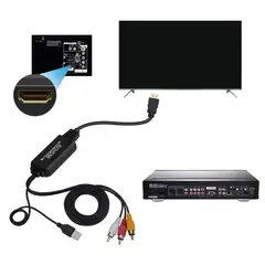 ATURE - Convertidor De Cable Tricolor Av A Hdmi 2m