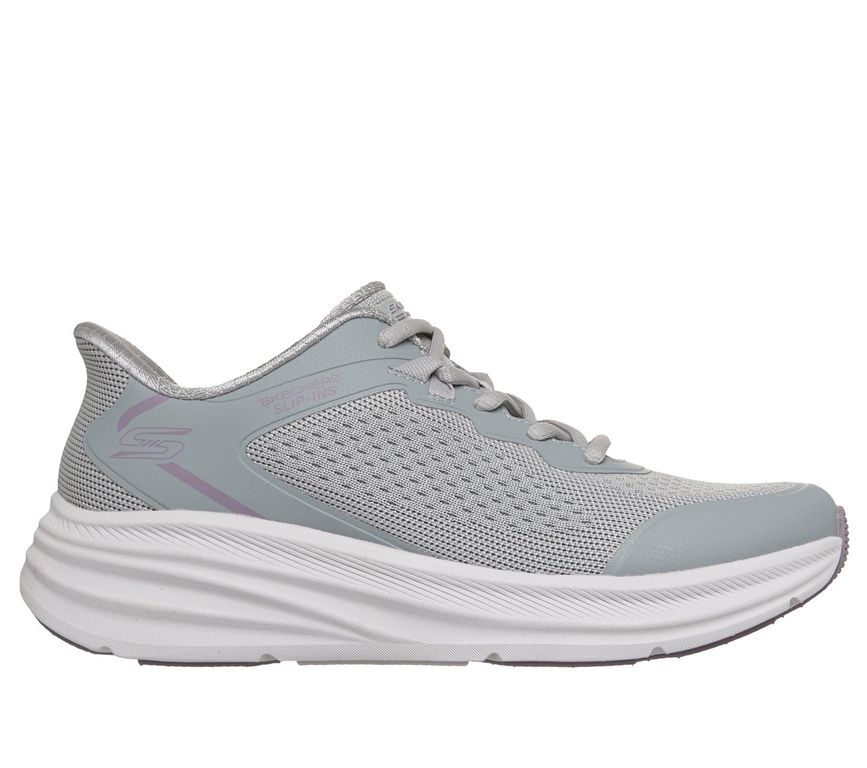 Zapatillas Mujer Slip-ins Bobs Skillz Celeste Gris