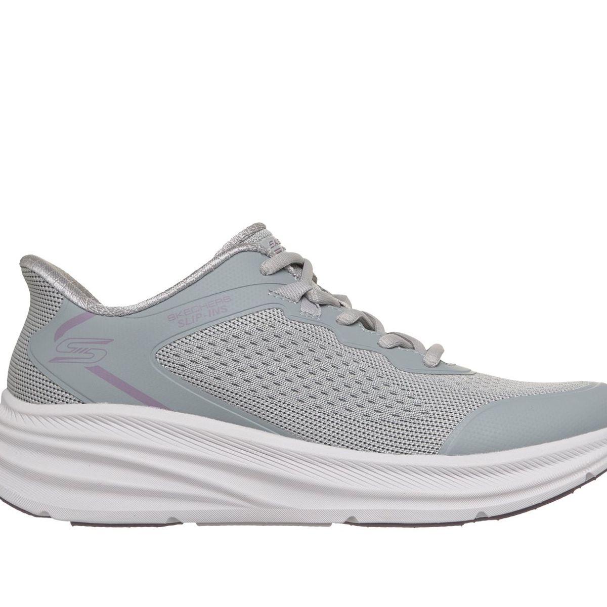 SKECHERS - Zapatillas Mujer Slip-ins Bobs Skillz Celeste Gris Skechers