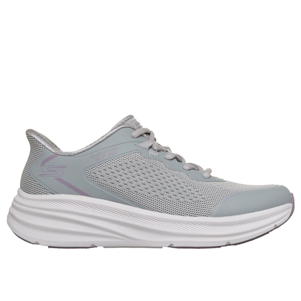 SKECHERS - Zapatillas Mujer Slip-ins Bobs Skillz Celeste Gris Skechers