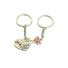 GENERICO - LLavero para parejas y amistad corazon mas llave