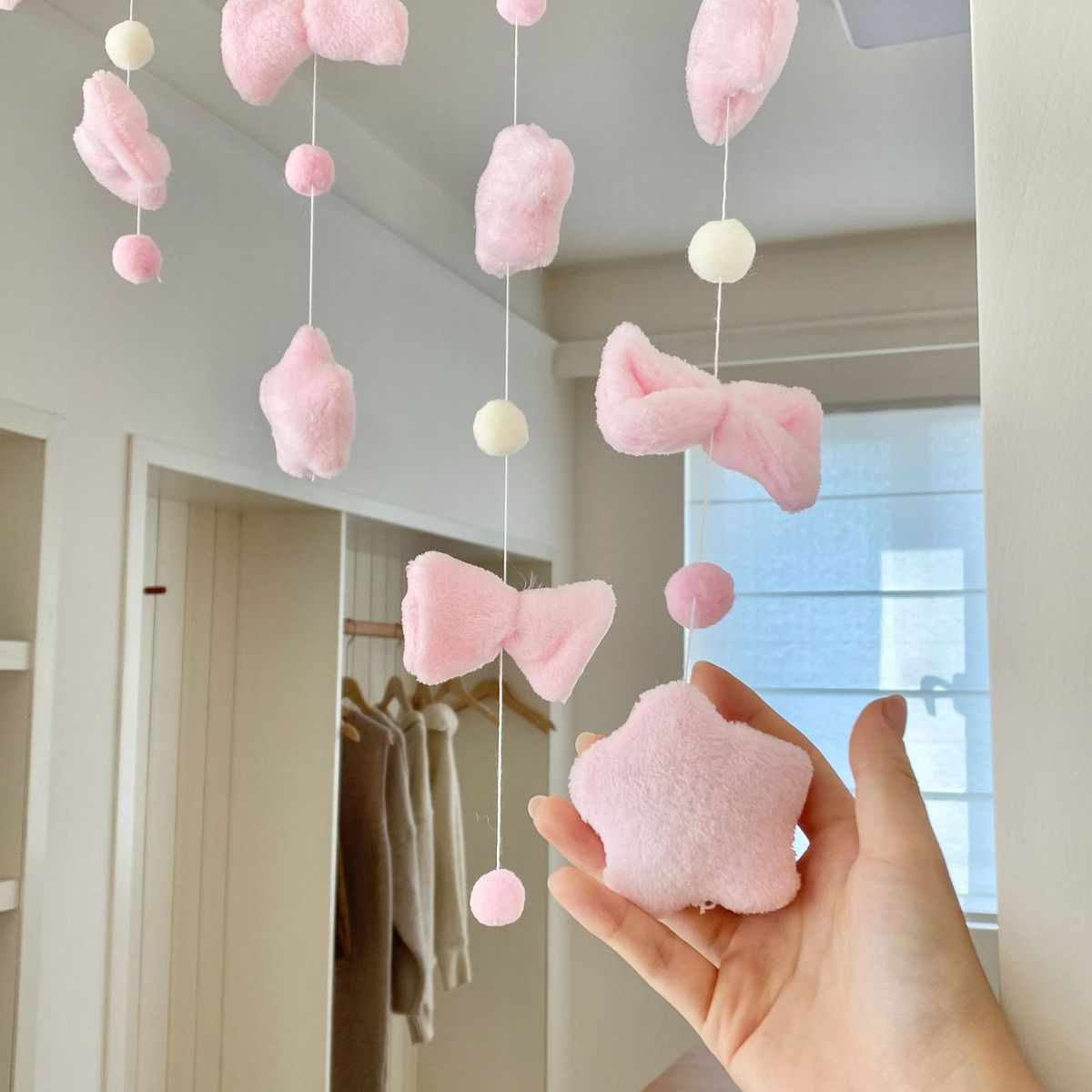 DANWEILE - Cortina de puerta con nudo de mariposa decoración de cortina para puerta de dormitorio