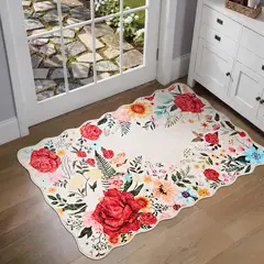 SLOWTON - Alfombra Lavable Antideslizante Tapete Boho Vintage 60x90 Cm