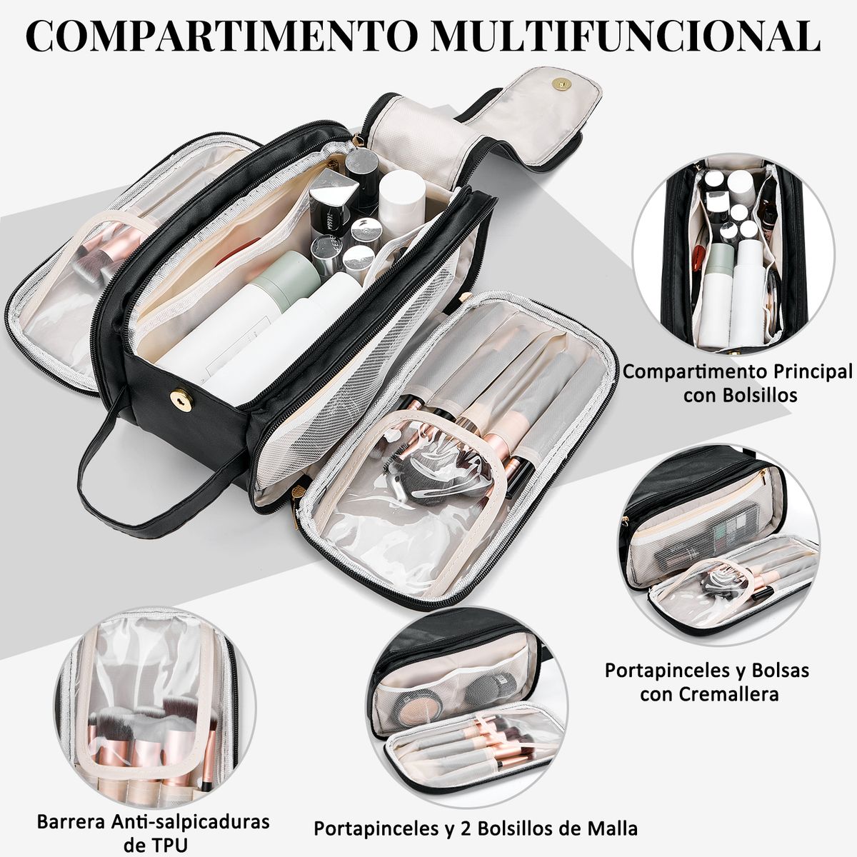 SLOWTON - Bolsa Viaje Cosmético Organizador De Maquillaje Impermeable