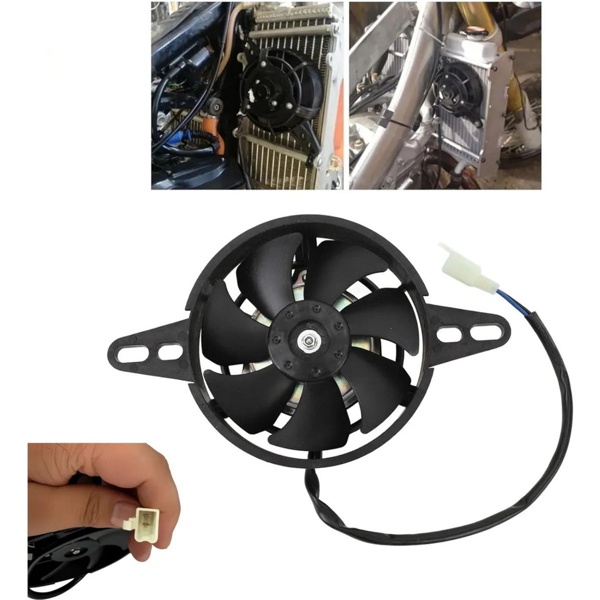 KUANGYE - Ventilador Fan Moto Para Enduro Cross Atv 12v