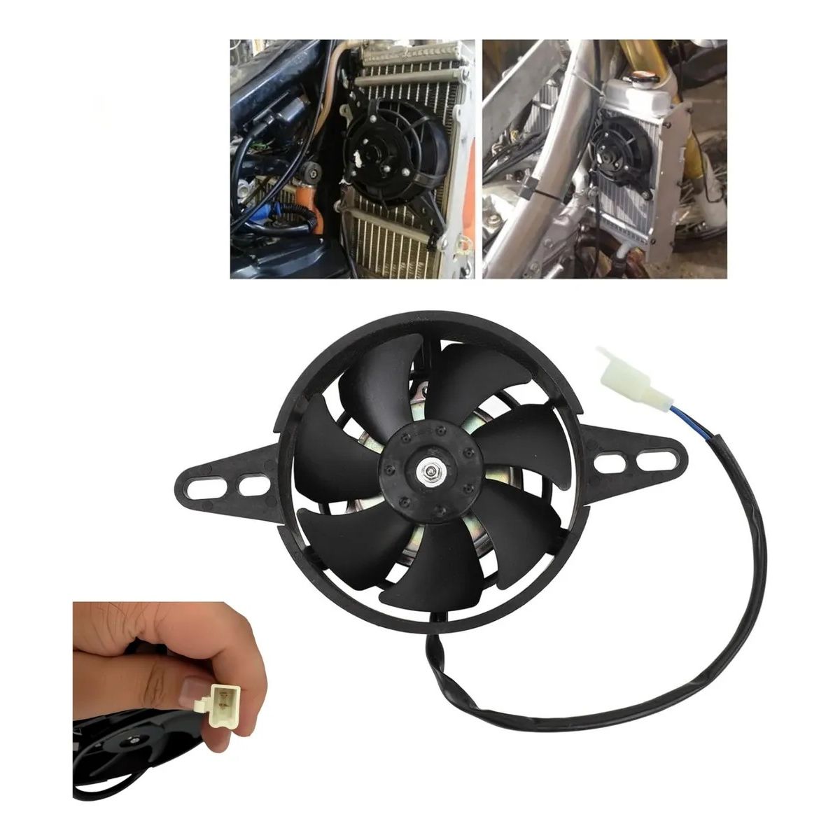 KUANGYE - Ventilador Fan Moto Para Enduro Cross Atv 12v