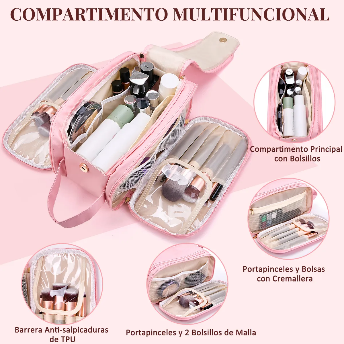 SLOWTON - Bolsa Viaje Cosmético Organizador De Maquillaje Impermeable
