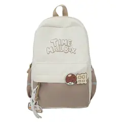 TIOZONEY - Mochila para estudiantes-Marrón
