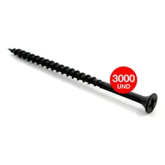 DRL LIGHTING - 30 Cajas Tornillo Volcanita Wisefix Pfina Negro 8x3 3000u