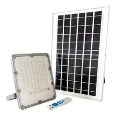 DRL LIGHTING - Foco Proyector Solar Led Exterior Itd 150w Luz Fría Ip65 Negro Blanco Frío