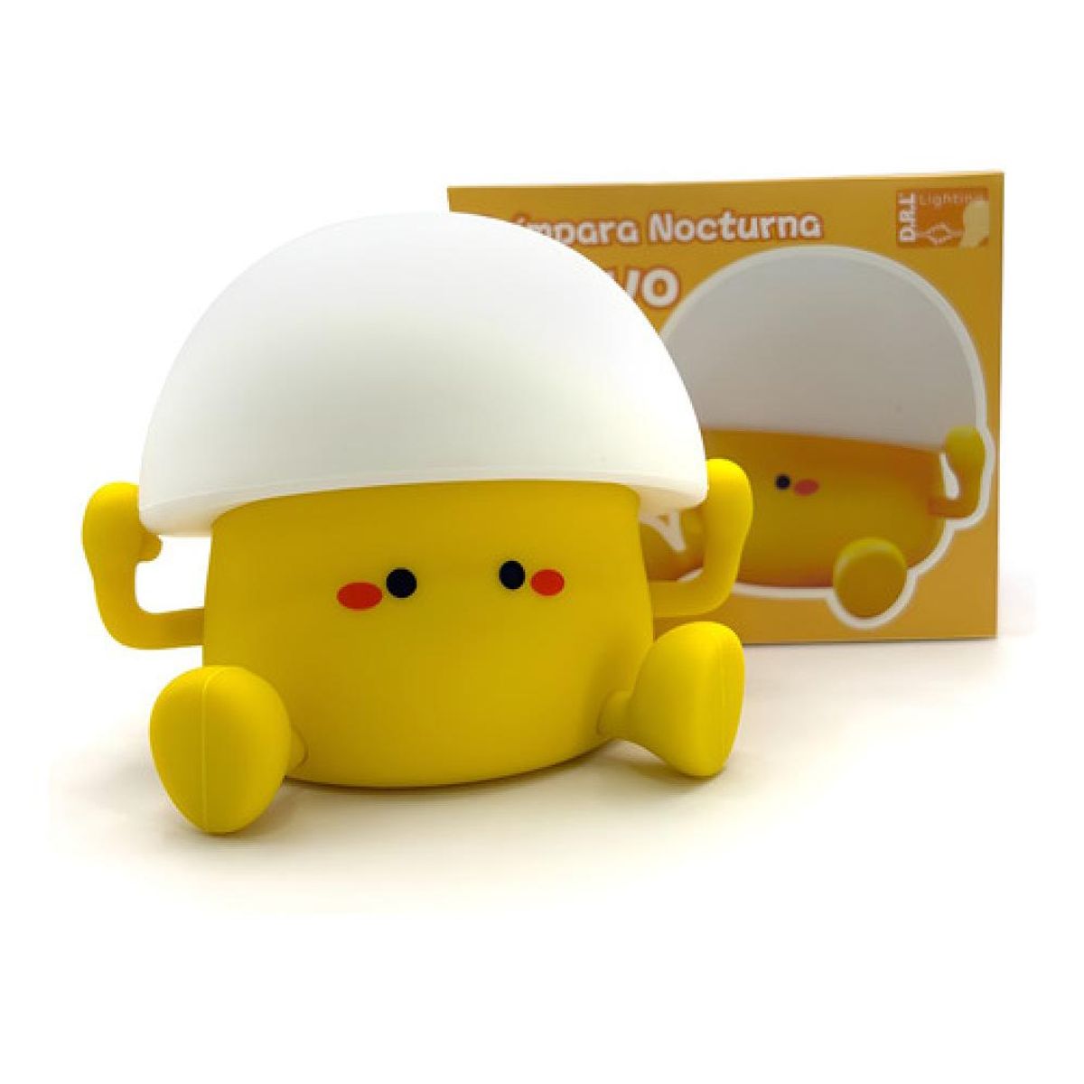 DRL LIGHTING - Lámpara Nocturna Espantacuco Recargable Led Huevo Cálida+rgb