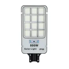 GENERICO - Foco 800w Solar Led Control Remoto Panel Exterior Ip66 Negro Blanco Frío