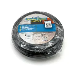 GENERICO - Cable Cordón Eléctrico Sil Flexible 2x075mm2 10m Negro Sec