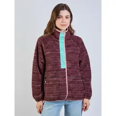 MAUI AND SONS - Poleron Polar Vintage Khaki Multicolor Mujer
