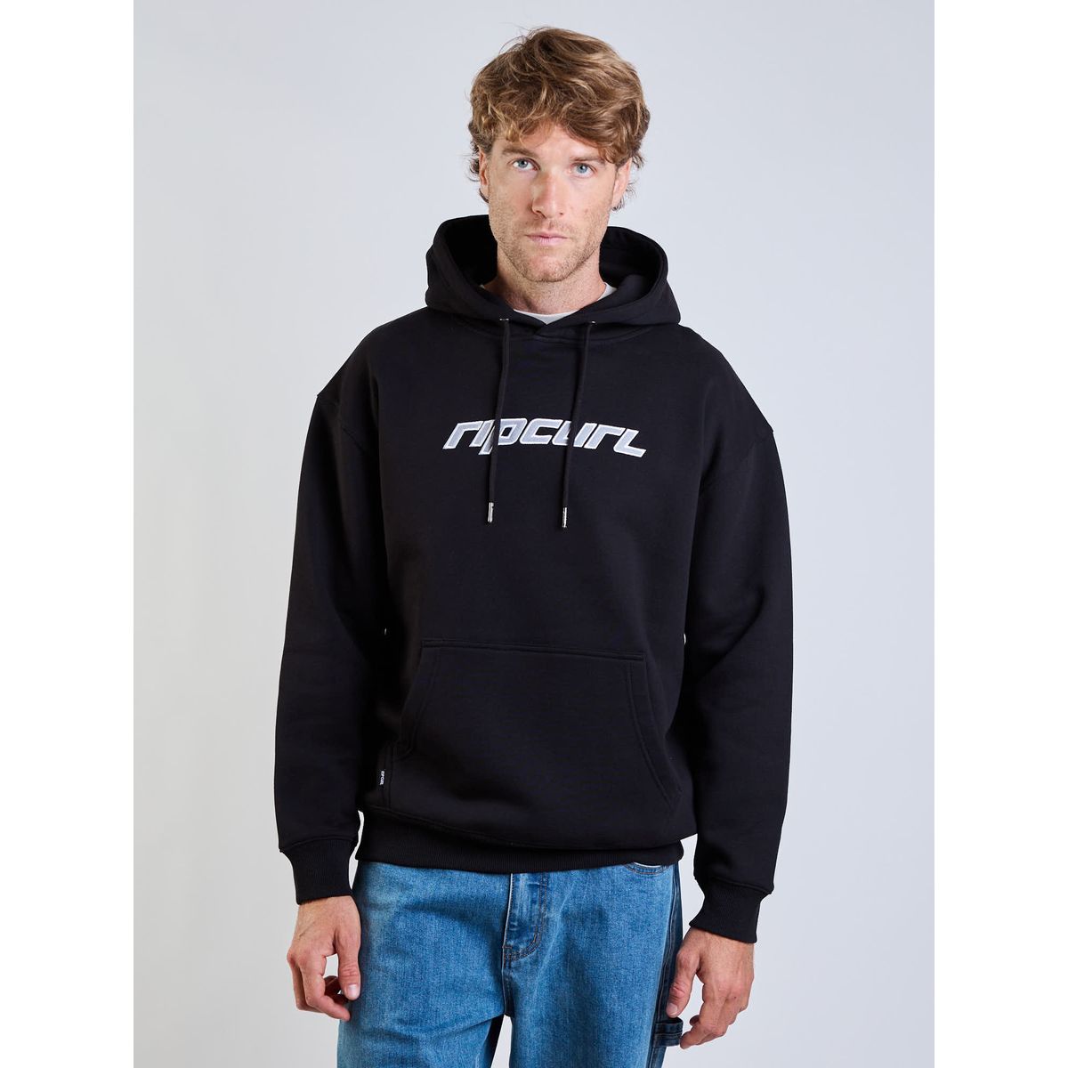 RIP CURL - Poleron Canguro Tribal Negro Hombre Rip Curl