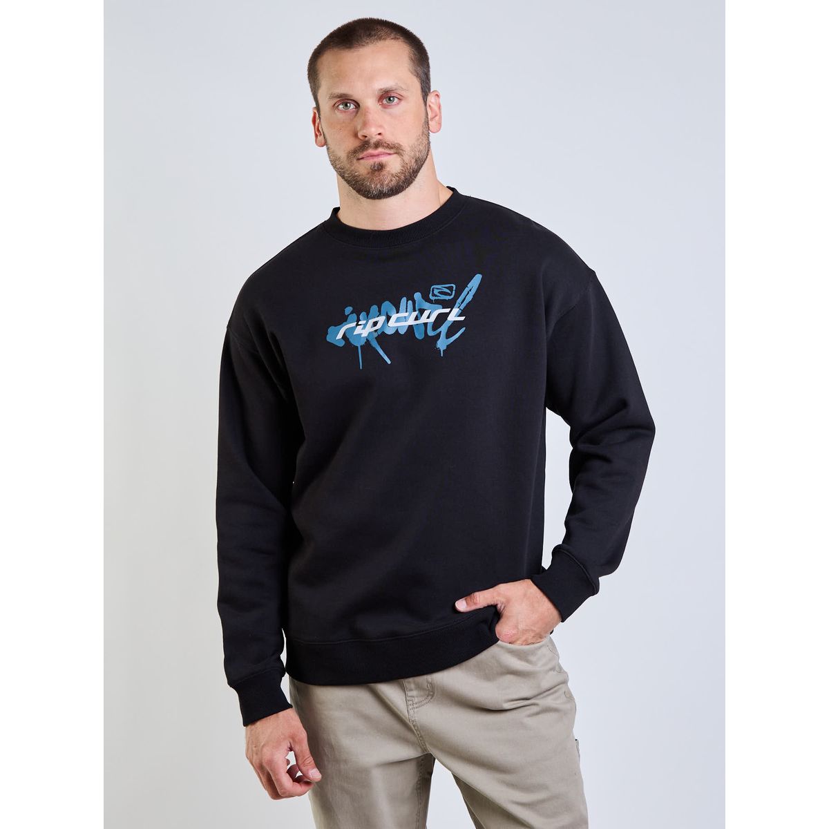 RIP CURL - Poleron CR Curlwave Negro Hombre Rip Curl