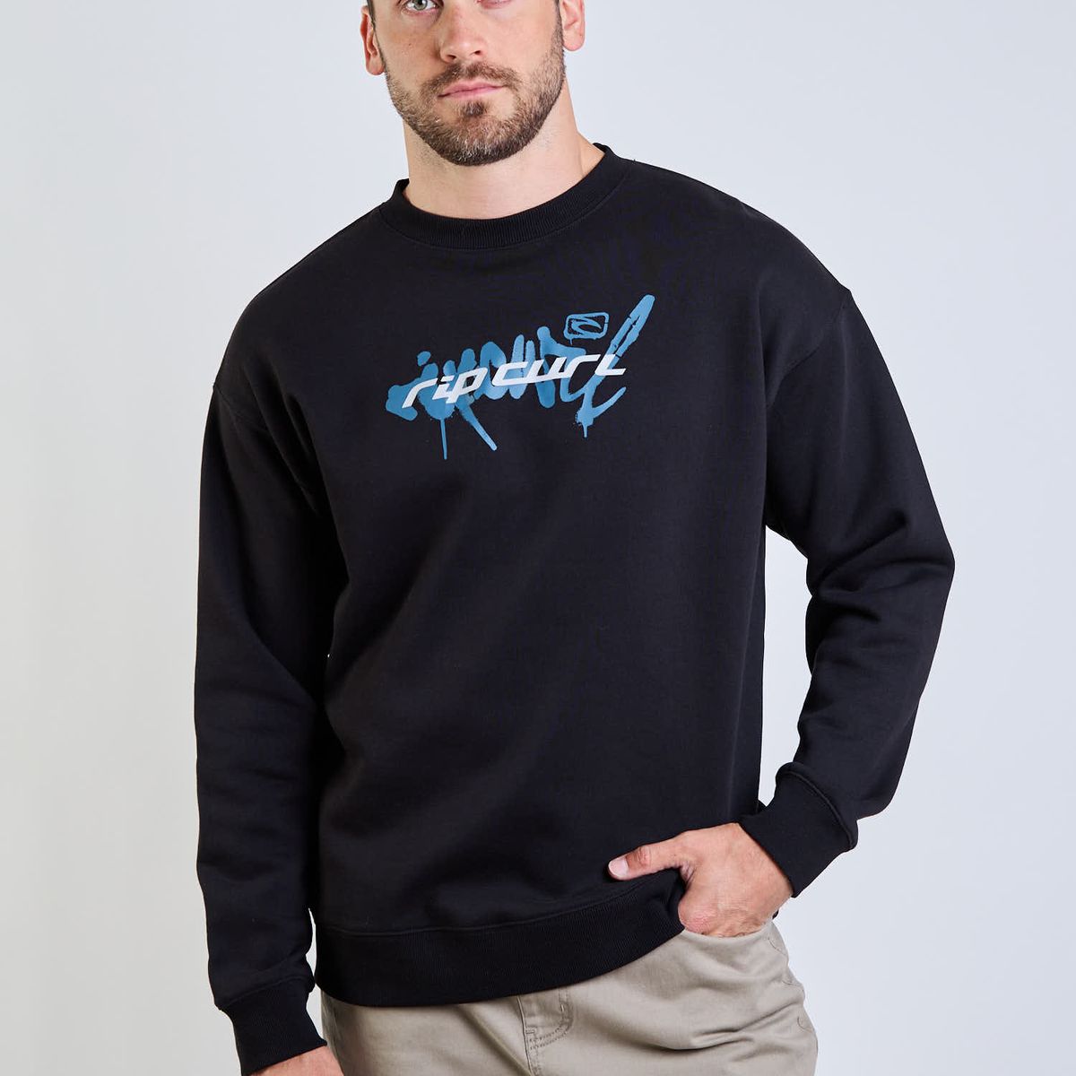 RIP CURL - Poleron CR Curlwave Negro Hombre Rip Curl